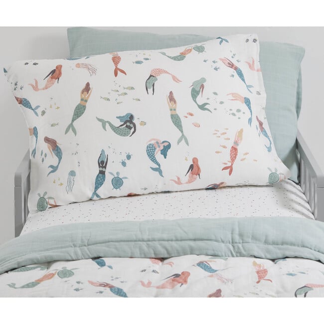 Cotton Muslin Pillowcase, Mermaid Party (Pack Of 2) - Sheets - 3