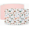 Cotton Muslin Pillowcase, Butterflies (Pack Of 2) - Sheets - 1 - thumbnail