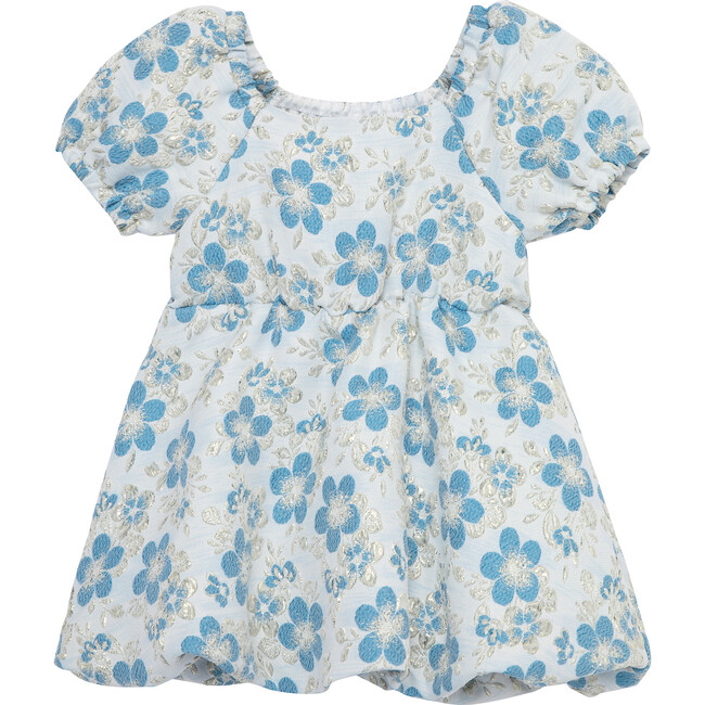 Baby Shimmery Floral Brocade Bubble Dress, Floral