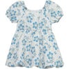 Baby Shimmery Floral Brocade Bubble Dress, Floral - Dresses - 1 - thumbnail