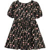 Infinity Floral Vine Puff Sleeve Woven Dress, Black - Dresses - 2