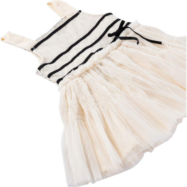 Baby Mesh Tulle Smock Dress & Cardigan 2-Piece Set, Off-White - Dresses - 3