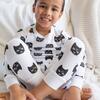 Spooky Black Cat Pajama Set, Black - Pajamas - 2