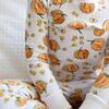 Candy Corn + Pumpkin Pajama Set, Orange - Pajamas - 3