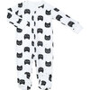 Spooky Black Cat Zipper Romper, Black - Rompers - 2