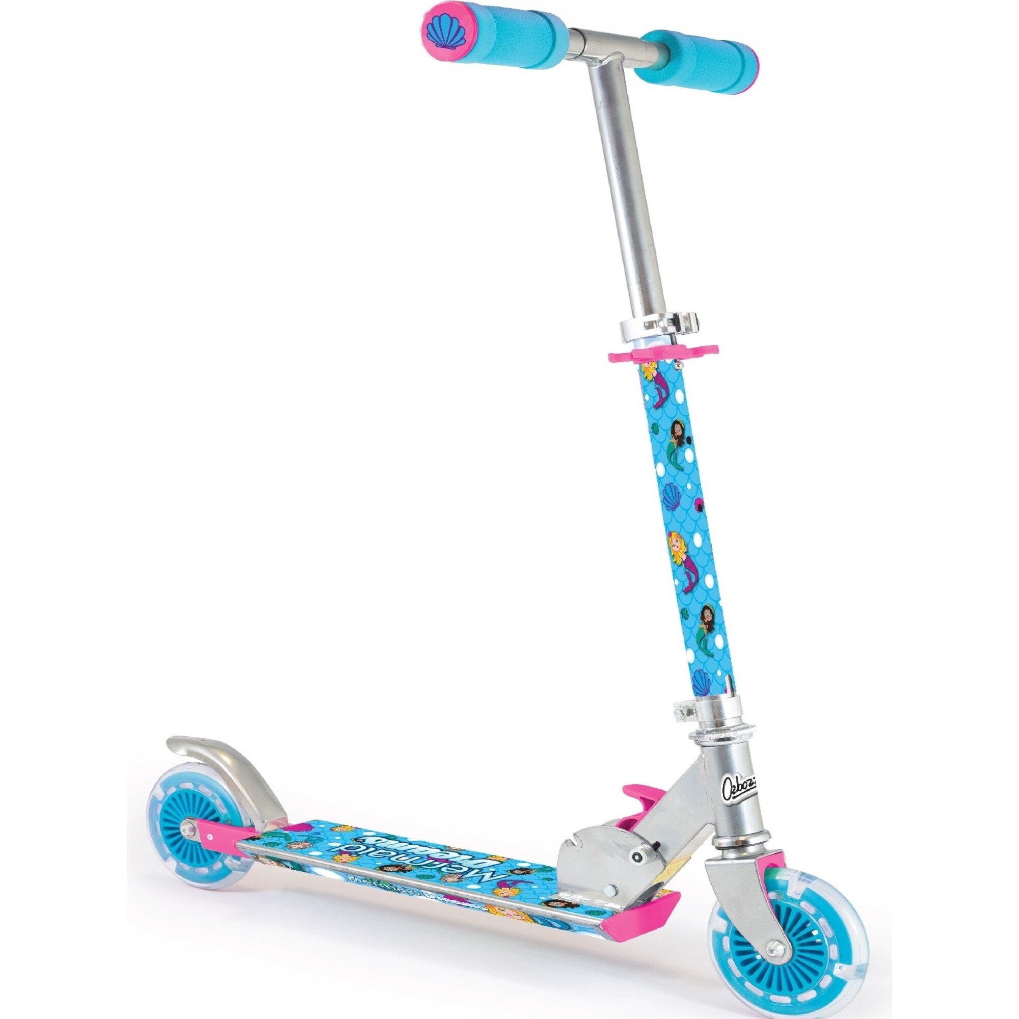 Ozzbozz Mermaid Foldable Scooter - Light Up Wheels - Scooters - 1