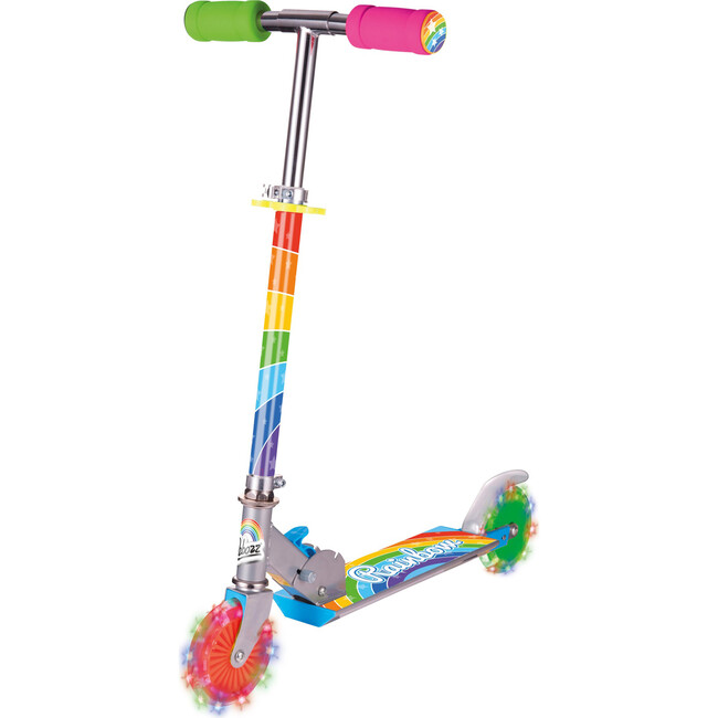 Ozbozz Rainbow Foldalbe Scooter - Light UP Wheels