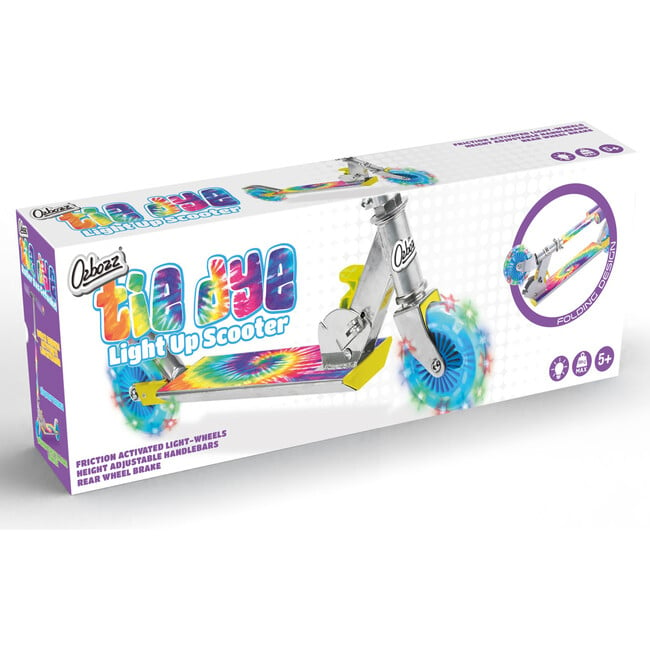 Ozbozz Tie Dye Foldalbe Scooter - Light UP Wheels - Scooters - 3