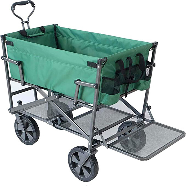Double Decker Collapsible Wagon - Green