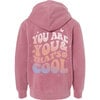 Cool Washed Print Fleece Hoodie, Pink - Sweatshirts - 1 - thumbnail