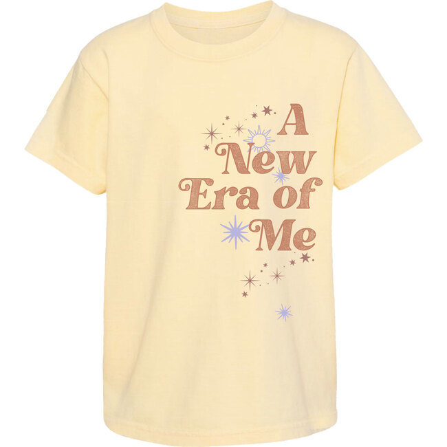New Era Vintage-Washed Rib Knit Crew Neck T-Shirt, Yellow