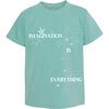 Imagination Vintage-Washed Print Rib Knit T-Shirt, Turquoise - T-Shirts - 1 - thumbnail