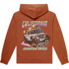 Adventure Vintage-Washed Print Rib Knit Cuff Hoodie, Brown - Sweatshirts - 1 - thumbnail