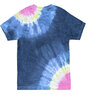 Fun Tie-Dye Print Rib Knit Crew Neck T-Shirt, Navy - T-Shirts - 2