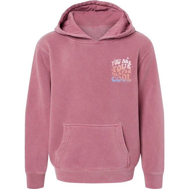 Cool Washed Print Fleece Hoodie, Pink - Sweatshirts - 2