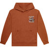 Adventure Vintage-Washed Print Rib Knit Cuff Hoodie, Brown - Sweatshirts - 2
