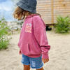 Cool Washed Print Fleece Hoodie, Pink - Sweatshirts - 3