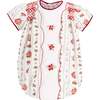 Poinsettia Girl Bubble, White - Onesies - 1 - thumbnail