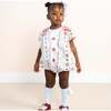 Poinsettia Girl Bubble, White - Onesies - 2