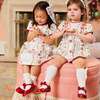 Poinsettia Girl Bubble, White - Onesies - 4