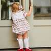 Wreath Girl Bubble, White - Onesies - 4