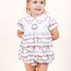 Wreath Girl Bubble, White - Onesies - 5
