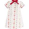 Poinsettia Girl Dress, White - Dresses - 6