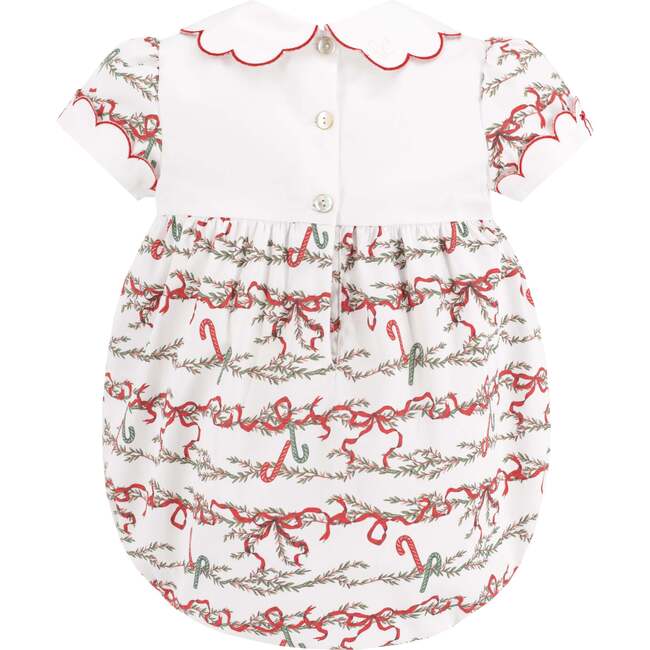 Wreath Girl Bubble, White - Onesies - 6