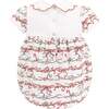 Wreath Girl Bubble, White - Onesies - 6