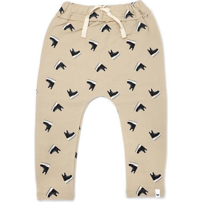 Hockey Skates Print Brooklyn Jogger Pant, Oat - Pants - 1