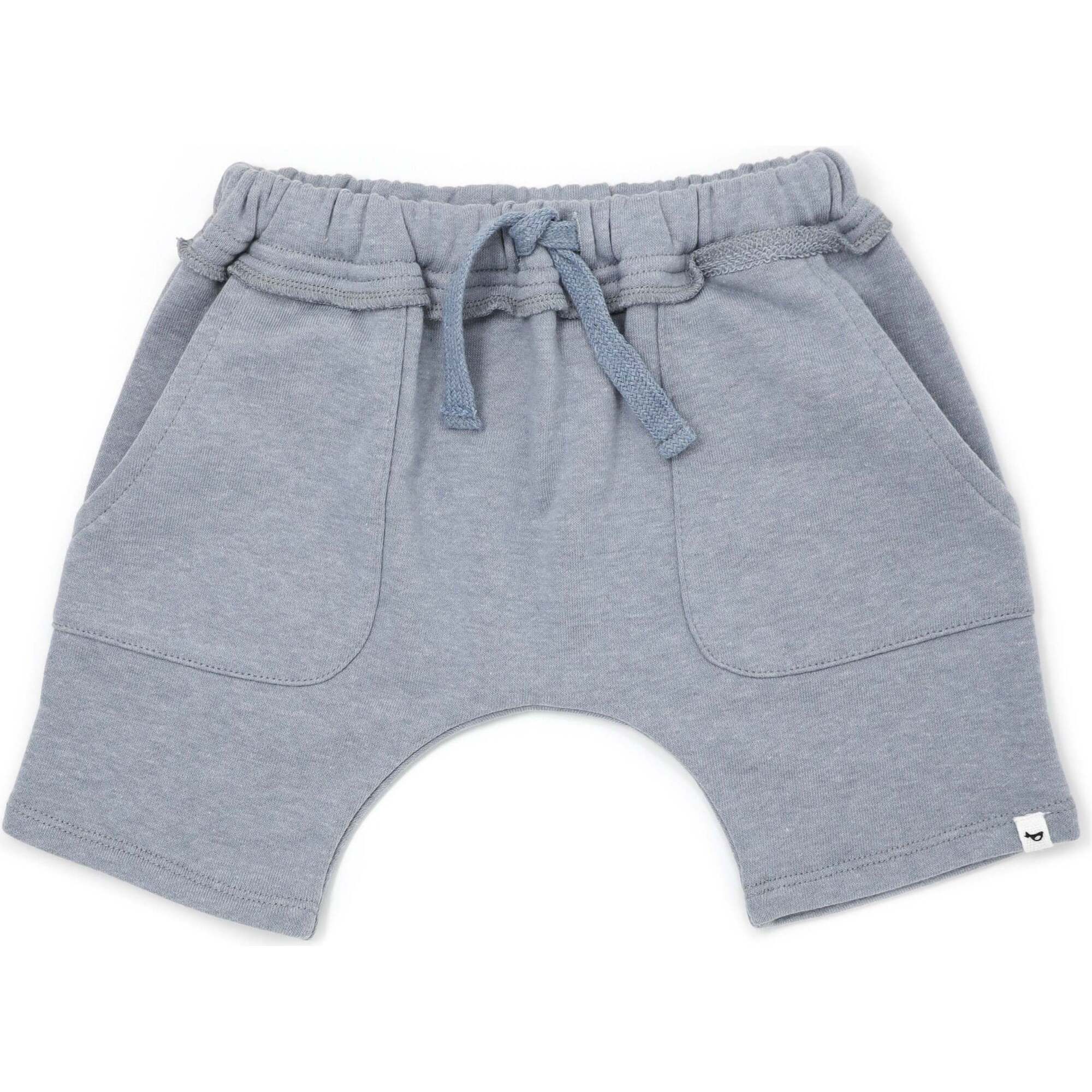 French Terry Pocket Shorts, Fog - Shorts - 1