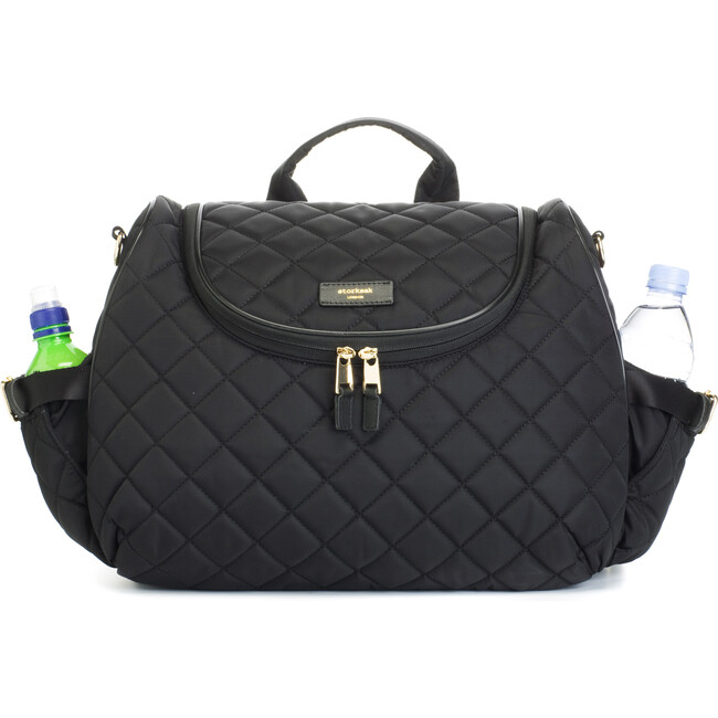 Poppy Convertible Backpack, Black Quilted - Diaper Bags - 4