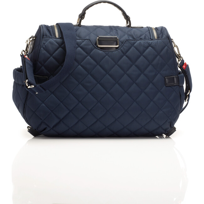 Poppy Convertible Backpack, Navy Quilted - Diaper Bags - 3