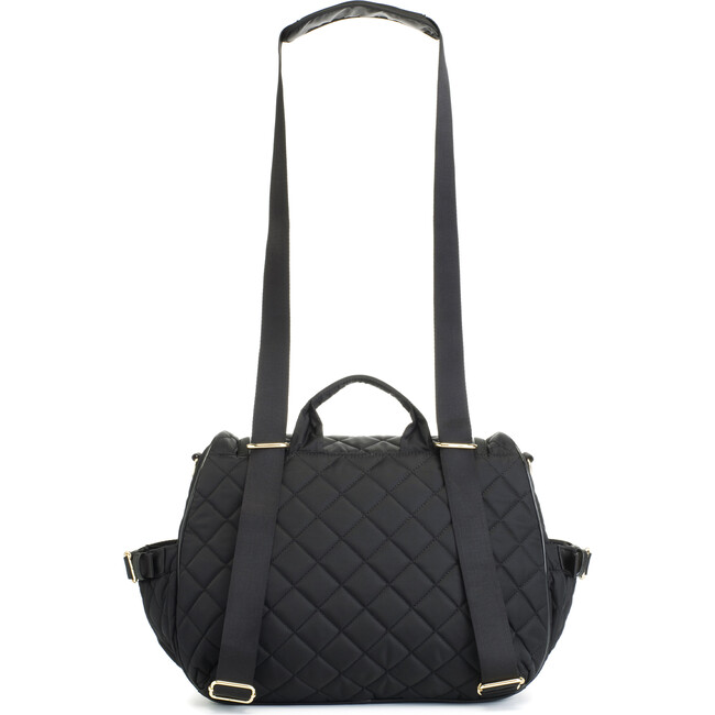 Poppy Convertible Backpack, Black Quilted - Diaper Bags - 6