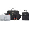 Poppy Convertible Backpack, Black Quilted - Diaper Bags - 7