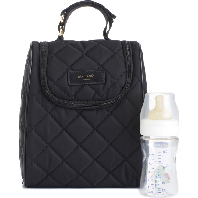 Poppy Convertible Backpack, Black Quilted - Diaper Bags - 9