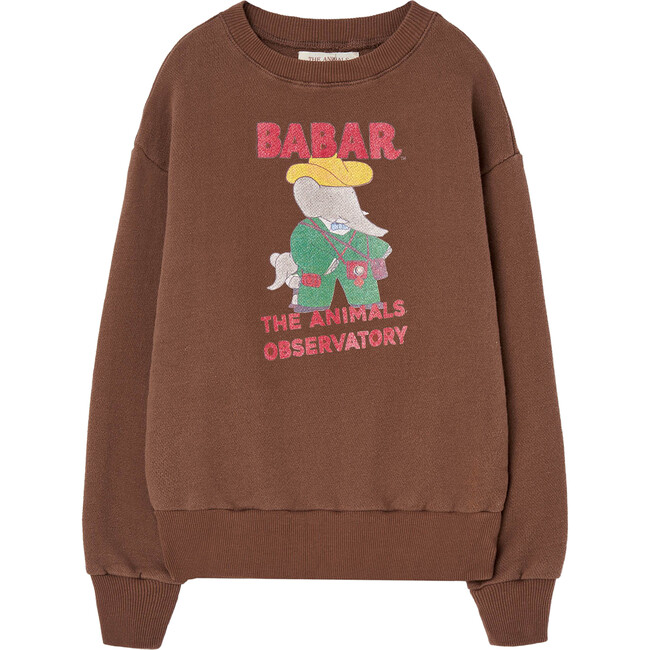 Babar x The Animals Observatory Elephant Cowboy Bear Kids Sweatshirt, Brown
