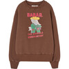 Babar x The Animals Observatory Elephant Cowboy Bear Kids Sweatshirt, Brown - Sweatshirts - 1 - thumbnail