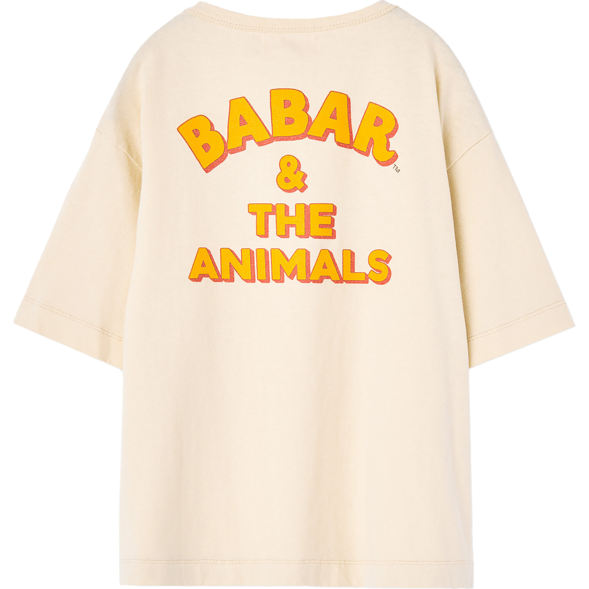 Babar x The Animals Observatory Elephant Park Rooster Oversize Kids  T-Shirt, Ecru