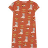 Babar x The Animals Observatory Elephants Wedding Flamingo Kids Dress, Orange - Dresses - 2