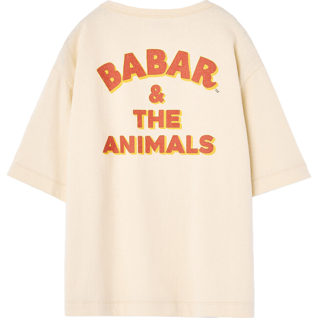 Babar x The Animals Observatory Elephant Yoga Crown Rooster Oversize Kids T-Shirt, Ecru - T-Shirts - 2