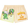 Babar x The Animals Observatory Elephant Park Puppy Kids Swimsuit, Ecru - One Pieces - 1 - thumbnail