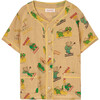 Babar x The Animals Observatory Mix Elephants Kangaroo Kids Shirt, Brown - Shirts - 1 - thumbnail