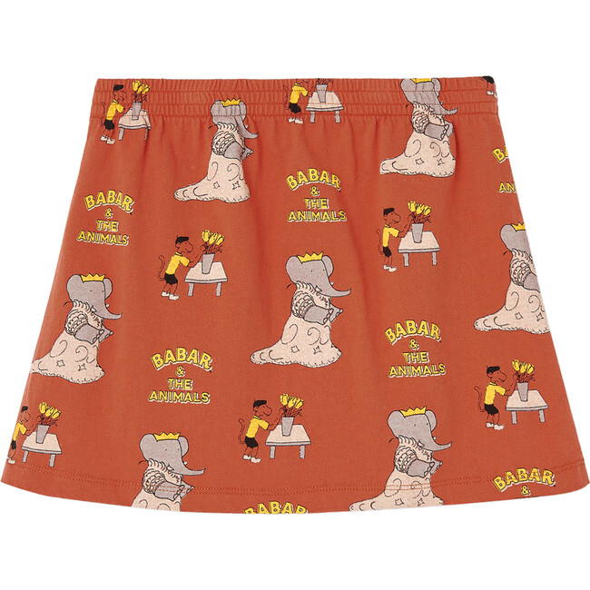 Babar x The Animals Observatory Elephants Wedding Wombat Kids Skirt, Orange