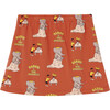 Babar x The Animals Observatory Elephants Wedding Wombat Kids Skirt, Orange - Skirts - 1 - thumbnail