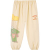 Babar x The Animals Observatory Elephant Cowboy Elephant Kids Pants, Ecru - Pants - 1 - thumbnail
