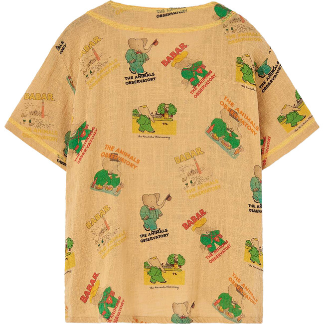 Babar x The Animals Observatory Mix Elephants Kangaroo Kids Shirt, Brown - Shirts - 2