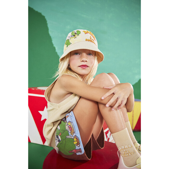 Babar x The Animals Observatory Elephant Park Starfish Kids Cap, White - Hats - 3