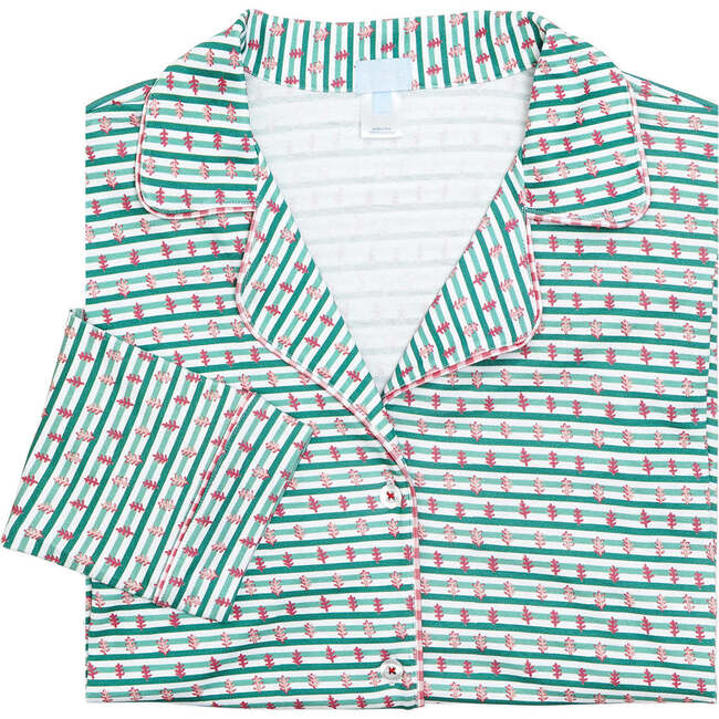 Balsam Stripe Women's Button Front Long Pajama Set, Multi - Pajamas - 2