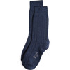 Women's Lux Cashmere Wool Crew Socks, Navy - Socks - 1 - thumbnail